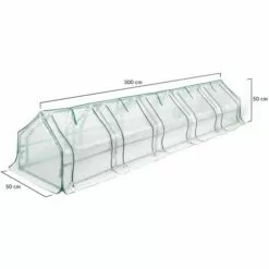 IDMARKET Serre Châssis De Jardin Spéciale Forçage L. 300 CM Blanche - Blanc 8 IDMARKET Serre Châssis De Jardin Spéciale Forçage L. 300 CM Blanche - Blanc -Serre de jardin Boutique 28998752 4