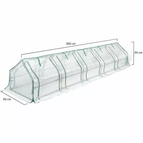 IDMARKET Serre Châssis De Jardin Spéciale Forçage L. 300 CM Blanche - Blanc 4 IDMARKET Serre Châssis De Jardin Spéciale Forçage L. 300 CM Blanche - Blanc – Image 4