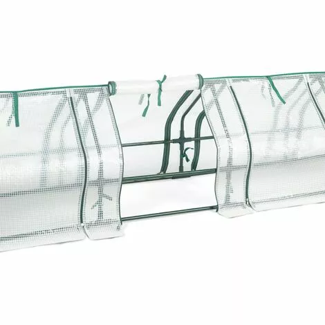 IDMARKET Serre Châssis De Jardin Spéciale Forçage L. 300 CM Blanche - Blanc 5 IDMARKET Serre Châssis De Jardin Spéciale Forçage L. 300 CM Blanche - Blanc – Image 5