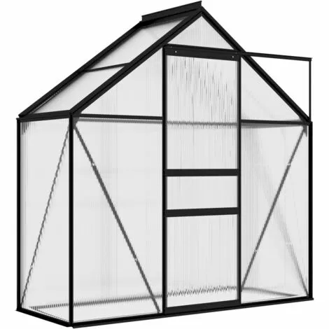 VidaXL Serre Anthracite Aluminium 1,33 M² - Anthracite 2 VidaXL Serre Anthracite Aluminium 1,33 M² - Anthracite – Image 2