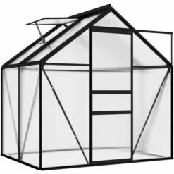 VidaXL Serre Anthracite Aluminium 2,47 M² - Anthracite -Serre de jardin Boutique 29028140 5