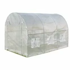 ESTEXO Serre 3x2x2m Tunnel à Film Plastique Toit Arqué Serre En Aluminium