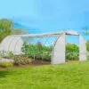 IDMARKET Serre Tunnel De Jardin 4 Saisons 24M² Blanche Gamme Maraîchère DES ANDES 8x3M - Blanc