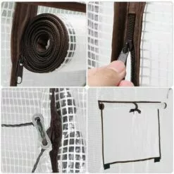 SEKEY Serre De Jardin Imperméable Et Anti-UPF 200 L X 77 L X 146/170 H Cm 7 SEKEY Serre De Jardin Imperméable Et Anti-UPF 200 L X 77 L X 146/170 H Cm -Serre de jardin Boutique 31590397 3