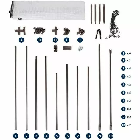 SEKEY Serre De Jardin Imperméable Et Anti-UPF 200 L X 77 L X 146/170 H Cm 5 SEKEY Serre De Jardin Imperméable Et Anti-UPF 200 L X 77 L X 146/170 H Cm – Image 5