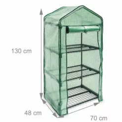 Relaxdays Serre De Jardin Avec Housse Roulette 3 Niveaux 130 X 70 X 48 Cm -Serre de jardin Boutique 31789003 5
