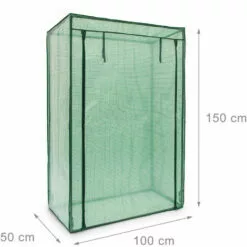 Relaxdays Serre De Jardin à Tomates TOMMY Tente Pour Plantes Protection Des Légumes Toit 150 X 100 X 50 Cm, PE -Serre de jardin Boutique 31789467 5