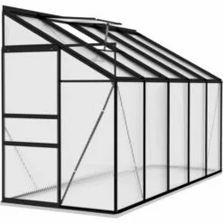 VidaXL Serre Anthracite Aluminium 6,5 M³ - Anthracite -Serre de jardin Boutique 32109819 3