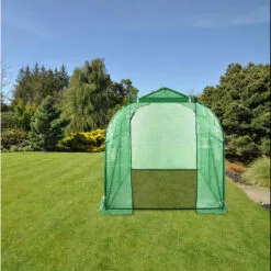 Relaxdays Serre De Jardin 200x200x300 Cm Tunnel De Jardin Bâche Housse Porte Fenêtre Jardin Tente Plante Tomate, Vert -Serre de jardin Boutique 33496338 4