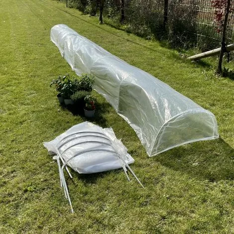 ALICE'S GARDEN 5 Tunnels De Forçage 3m² En Polyéthylène - Menthe. Pour Cultiver Fruits Et Légumes. Serres Rabattables En Accordéon - Transparent 2 ALICE'S GARDEN 5 Tunnels De Forçage 3m² En Polyéthylène - Menthe. Pour Cultiver Fruits Et Légumes. Serres Rabattables En Accordéon - Transparent – Image 2