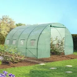 IDMARKET Serre Tunnel De Jardin 12 M² Verte Gamme Maraîchère ZEBRA 4x3M - Vert