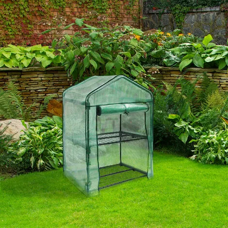 Relaxdays Serre De Jardin 60 X 46 Cm 2 étages Étagère Avec Bâche Amovible Balcon Terrasse Tente 2 Relaxdays Serre De Jardin 60 X 46 Cm 2 étages Étagère Avec Bâche Amovible Balcon Terrasse Tente – Image 2