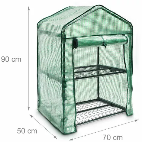 Relaxdays Serre De Jardin 60 X 46 Cm 2 étages Étagère Avec Bâche Amovible Balcon Terrasse Tente 4 Relaxdays Serre De Jardin 60 X 46 Cm 2 étages Étagère Avec Bâche Amovible Balcon Terrasse Tente – Image 4