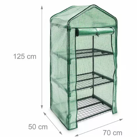 Relaxdays Serre De Jardin 60 X 46 Cm 3 étages Étagère Avec Bâche Amovible Balcon Terrasse Tente 4 Relaxdays Serre De Jardin 60 X 46 Cm 3 étages Étagère Avec Bâche Amovible Balcon Terrasse Tente – Image 4