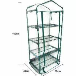 BARES Housse De Serre à 2 étages En PVC - Housse De Rechange Pour Mini Serre De Jardin Pour Intérieur Ou Extérieur (support En Fer Non Inclus) -Serre de jardin Boutique 40102378 3