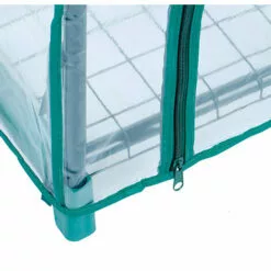 Serre De Jardin PVC/Acero Gardiun Leaf I 3 Étagères 69x49x130 Cm Vert Fermeture Glissière -Serre de jardin Boutique 41507599 4