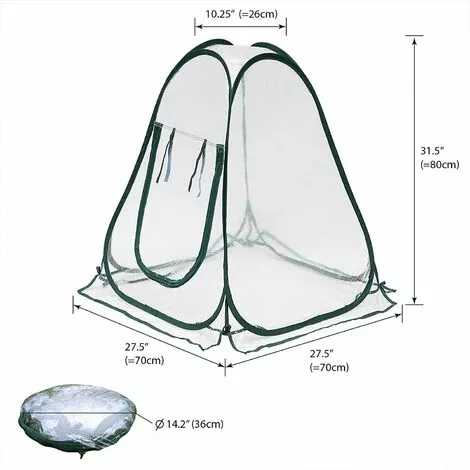 GUAZHUNIFR Serres De Culture En PVC Pour Intérieur Ou Extérieur Mini Serre De Jardin, Petite Couverture Portable Pour Plantes De Jardin 70 X 70 X 80 Cm 2 GUAZHUNIFR Serres De Culture En PVC Pour Intérieur Ou Extérieur Mini Serre De Jardin, Petite Couverture Portable Pour Plantes De Jardin 70 X 70 X 80 Cm – Image 2