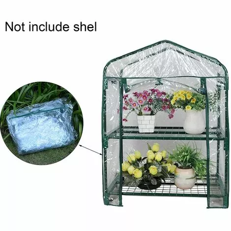 GUAZHUNIFR Housse De Rechange En PVC Transparent Pour Serre De Jardin - Pour Mini Plantes - Portable - Solide Et Robuste - Étanche - Anti-tempête - Pour Jardin 2 GUAZHUNIFR Housse De Rechange En PVC Transparent Pour Serre De Jardin - Pour Mini Plantes - Portable - Solide Et Robuste - Étanche - Anti-tempête - Pour Jardin – Image 2
