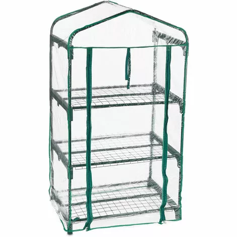 Relaxdays Serre De Balcon, Métal Et Plastique, H X L X P : 126 X 69 X 49 Cm, Taille Compacte, Verte/transparente 2 Relaxdays Serre De Balcon, Métal Et Plastique, H X L X P : 126 X 69 X 49 Cm, Taille Compacte, Verte/transparente – Image 2