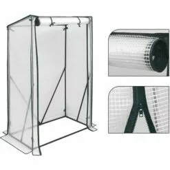 WOLTU Serre De Jardin PE.Serre Légumes Avec Porte.143x73x195cm.Blanc -Serre de jardin Boutique 43633386 4