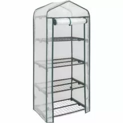 WOLTU Serre De Jardin PE. Serre Pour Légumes Avec Porte. Blanc. 69x49x158cm