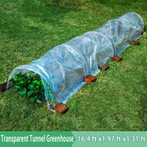 DMTOOL 5M Long Tunnel Garden Greenhouse Réglable Grow Protéger Plantes Transparent PE 1 DMTOOL 5M Long Tunnel Garden Greenhouse Réglable Grow Protéger Plantes Transparent PE