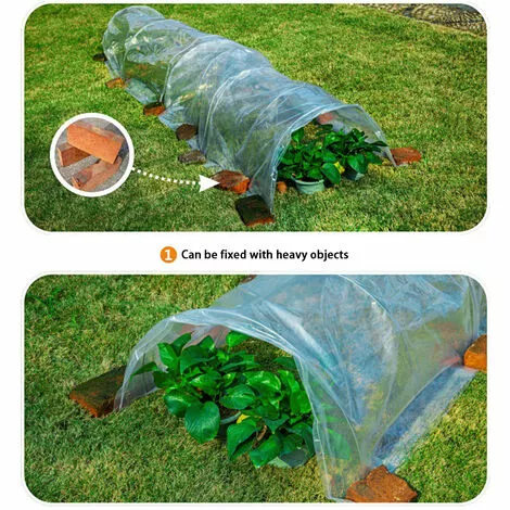 DMTOOL 5M Long Tunnel Garden Greenhouse Réglable Grow Protéger Plantes Transparent PE 3 DMTOOL 5M Long Tunnel Garden Greenhouse Réglable Grow Protéger Plantes Transparent PE – Image 3