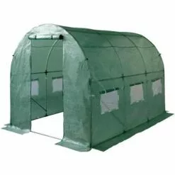 TERRE JARDIN Serre De Jardin Tunnel 6m2 Avec Bâche Renforcée
