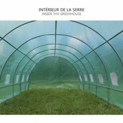 VOUNOT Grande Serre De Jardin Tunnel 18m2 En Acier Galvanise -Serre de jardin Boutique 46771200 5
