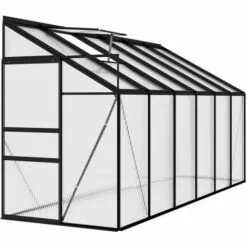 Topdeal Serre Anthracite Aluminium 7,44 M³ FF312047_FR -Serre de jardin Boutique 47934159 3