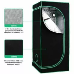 Homfa Tente De Croissance Des Plantes，Grow Tent En Serre | Chambre De Culture Intérieur | Tente Plante Chambre Noire (60 X 60 X 140 Cm)