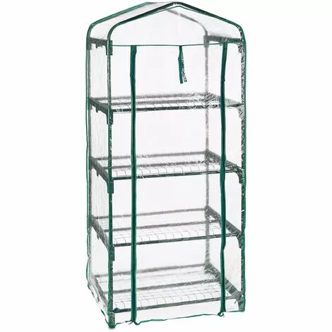 Relaxdays Serre De Balcon, Métal Et Plastique, H X L X P : 161 X 69 X 49 Cm, Taille Compacte, Verte/transparente 2 Relaxdays Serre De Balcon, Métal Et Plastique, H X L X P : 161 X 69 X 49 Cm, Taille Compacte, Verte/transparente – Image 2