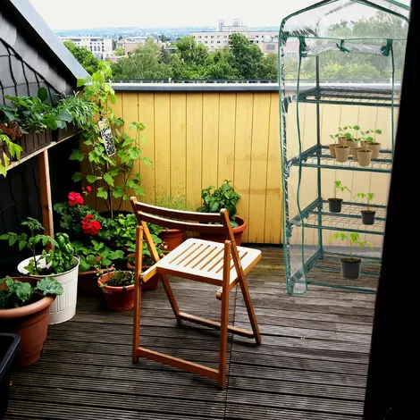 Relaxdays Serre De Balcon, Métal Et Plastique, H X L X P : 161 X 69 X 49 Cm, Taille Compacte, Verte/transparente 4 Relaxdays Serre De Balcon, Métal Et Plastique, H X L X P : 161 X 69 X 49 Cm, Taille Compacte, Verte/transparente – Image 4