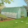 IDMARKET Serre Tunnel De Jardin 18M² Verte Relevable Avec Moustiquaire