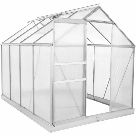 Zelsius Serre En Aluminium Avec Base | 250 X 190 Cm | Panneaux De 6 Mm, 4,75m² 1 Zelsius Serre En Aluminium Avec Base | 250 X 190 Cm | Panneaux De 6 Mm, 4,75m²