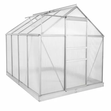 Zelsius Serre En Aluminium Avec Base | 250 X 190 Cm | Panneaux De 6 Mm, 4,75m² 4 Zelsius Serre En Aluminium Avec Base | 250 X 190 Cm | Panneaux De 6 Mm, 4,75m² – Image 4