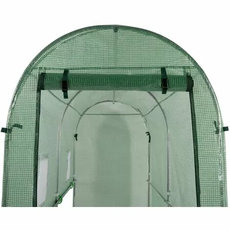 IDMARKET Serre à Tomates Relevable Verte 2 Fenêtres Avec Moustiquaire Et Porte Zippée 5 IDMARKET Serre à Tomates Relevable Verte 2 Fenêtres Avec Moustiquaire Et Porte Zippée – Image 5