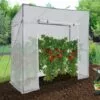 IDMARKET Serre De Jardin Blanche Toutes Saisons Avec Fenêtre Et Porte Zippée