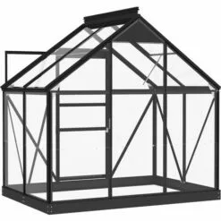 VidaXL Serre En Verre Anthracite 155x103x191 Cm Aluminium - Anthracite 7 VidaXL Serre En Verre Anthracite 155x103x191 Cm Aluminium - Anthracite -Serre de jardin Boutique 49982264 3