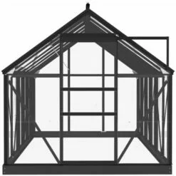 VidaXL Serre En Verre Anthracite 155x298x191 Cm Aluminium - Anthracite -Serre de jardin Boutique 49993845 4