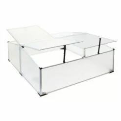 HELLOSHOP26 Mini Serre Jardin Double Aluminium Et Polycarbonate 100 X 120 X 40 Cm Ouverture Par Vérin Potager Extérieur - Vert