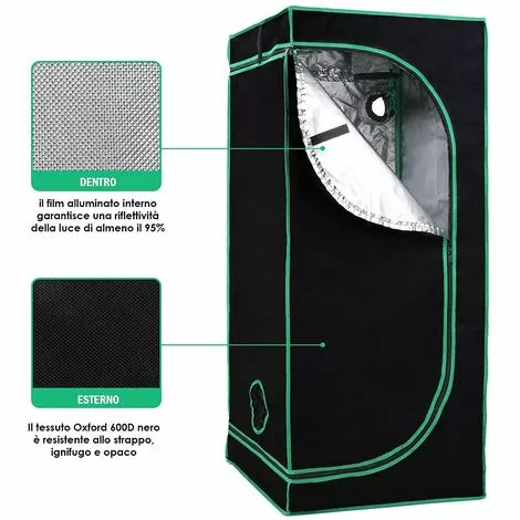 FIXKIT Tente De Croissance Des Plantes,Grow Tent En Serre | Chambre De Culture Intérieur | Tente Plante Chambre Noire (60 X 60 X 140 Cm) 1 FIXKIT Tente De Croissance Des Plantes,Grow Tent En Serre | Chambre De Culture Intérieur | Tente Plante Chambre Noire (60 X 60 X 140 Cm)