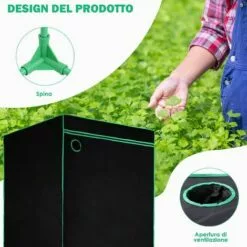 FIXKIT Tente De Croissance Des Plantes,Grow Tent En Serre | Chambre De Culture Intérieur | Tente Plante Chambre Noire (60 X 60 X 140 Cm) 7 FIXKIT Tente De Croissance Des Plantes,Grow Tent En Serre | Chambre De Culture Intérieur | Tente Plante Chambre Noire (60 X 60 X 140 Cm) -Serre de jardin Boutique 50101807 3