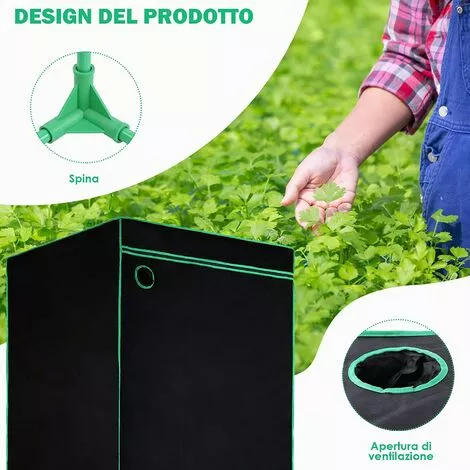FIXKIT Tente De Croissance Des Plantes,Grow Tent En Serre | Chambre De Culture Intérieur | Tente Plante Chambre Noire (60 X 60 X 140 Cm) 3 FIXKIT Tente De Croissance Des Plantes,Grow Tent En Serre | Chambre De Culture Intérieur | Tente Plante Chambre Noire (60 X 60 X 140 Cm) – Image 3