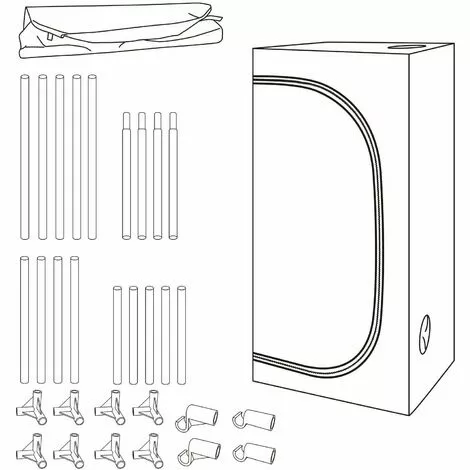 FIXKIT Tente De Croissance Des Plantes,Grow Tent En Serre | Chambre De Culture Intérieur | Tente Plante Chambre Noire (60 X 60 X 140 Cm) 5 FIXKIT Tente De Croissance Des Plantes,Grow Tent En Serre | Chambre De Culture Intérieur | Tente Plante Chambre Noire (60 X 60 X 140 Cm) – Image 5