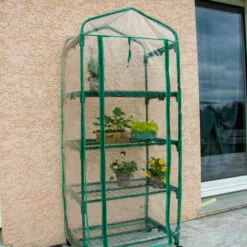 OXEO Serre De Jardin 4 étages Avec Bâche Transparente 69x49x155cm -Serre de jardin Boutique 51264925 3