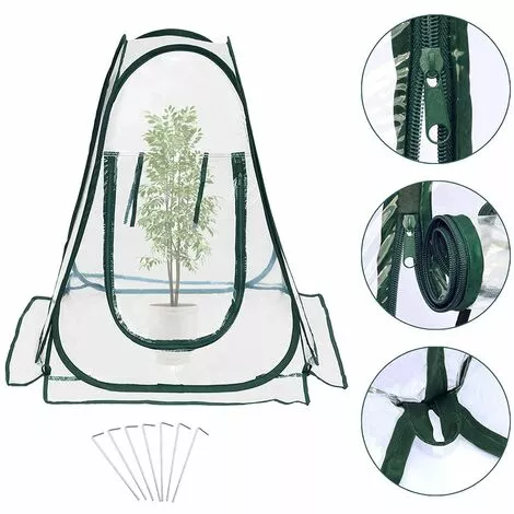 Serres De Culture En PVC Pour Intérieur Ou Extérieur Mini Serre De Jardin, Petite Couverture Portable Pour Plantes De Jardin 70 X 70 X 80 Cm,Starlight 2 Serres De Culture En PVC Pour Intérieur Ou Extérieur Mini Serre De Jardin, Petite Couverture Portable Pour Plantes De Jardin 70 X 70 X 80 Cm,Starlight – Image 2