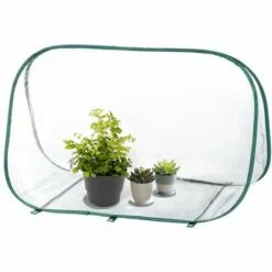 1 Pièces Petit Serre De Jardin Mini Pop Up Serre Protection Plantes Tente Fleur Abri Backyard Balcon Terrasse Serres De Culture En PVC Pour Intérieur Ou Extérieur 90x52x62 Cm,Starlight