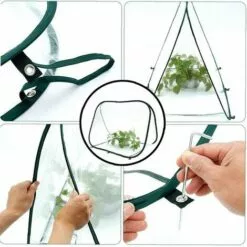 1 Pièces Petit Serre De Jardin Mini Pop Up Serre Protection Plantes Tente Fleur Abri Backyard Balcon Terrasse Serres De Culture En PVC Pour Intérieur Ou Extérieur 90x52x62 Cm,Starlight -Serre de jardin Boutique 51475006 3