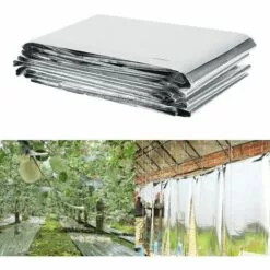 LITZEE Film Réfléchissant Silver Plant, Feuilles De Revêtement Réfléchissantes Pour Serre - 210 X 120 Cm - Idéal Pour Une Utilisation En Jardin Ou Dans Une Serre Afin D'augmenter La Croissance Des Plantes